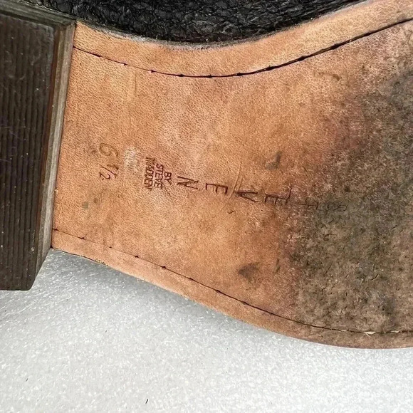 Steven By Steve Madden Reins Leather Knee High Distressed Riding Boots Brown 6.5 - Picture 10 of 16